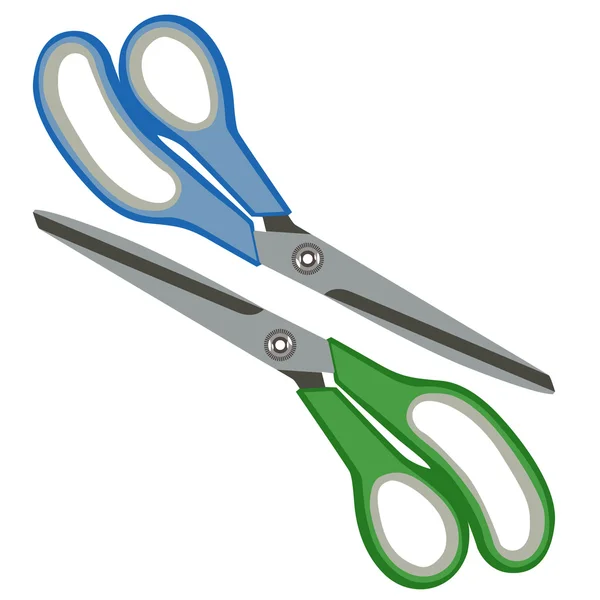 stock vector The two scissors