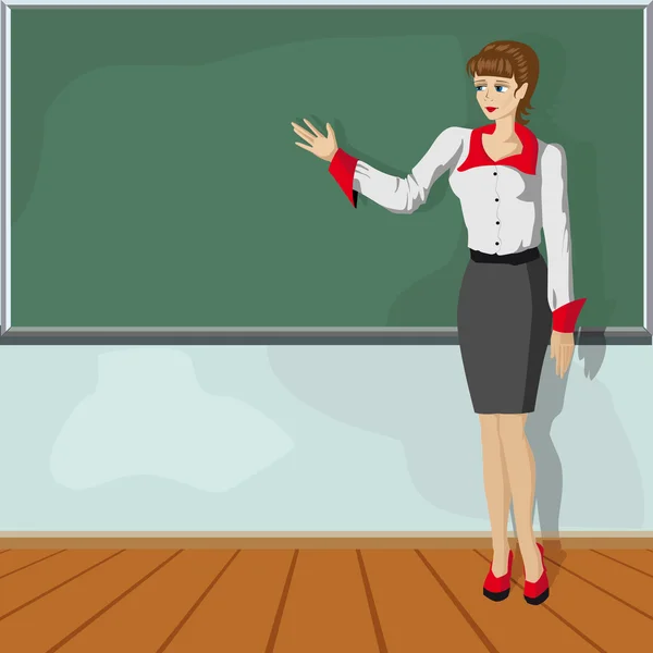 Öğretmen kız — Stok Vektör