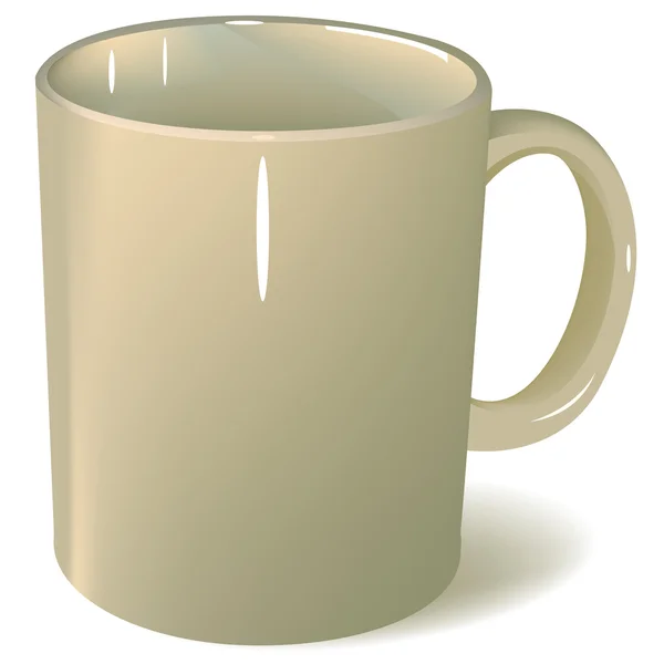 Blank Ceramic Mug Illustration Vector Format Eps — Stock Vector