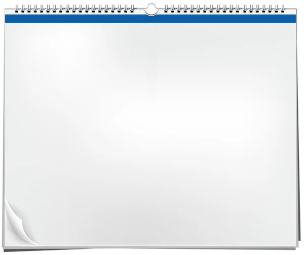 Calendario Pared Blanco Con Muelle Ilustración Formato Vectorial Eps — Vector de stock