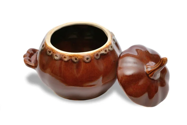 Ceramic pot on a white background — Stock Photo, Image