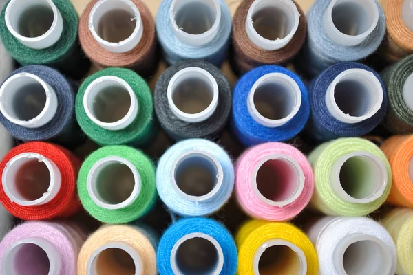 Multi-coloured threads for embroidery Stock Image