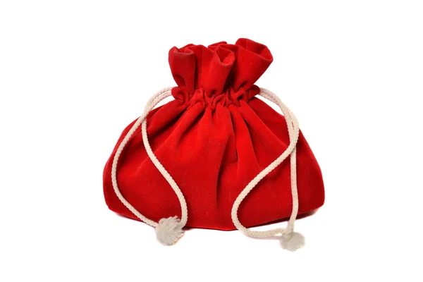 Röd väska med gåvor — Stockfoto