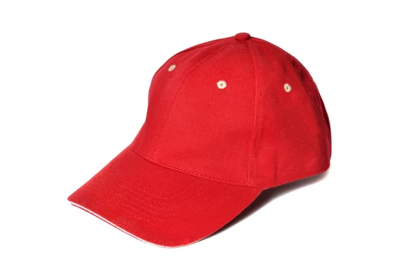 빨간 야구 모자 스톡 사진