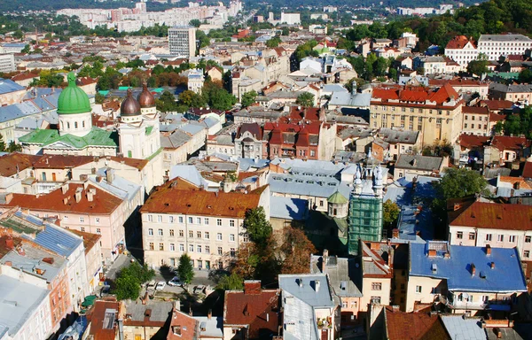 Panorama of a city of Lvov — Stock Photo, Image