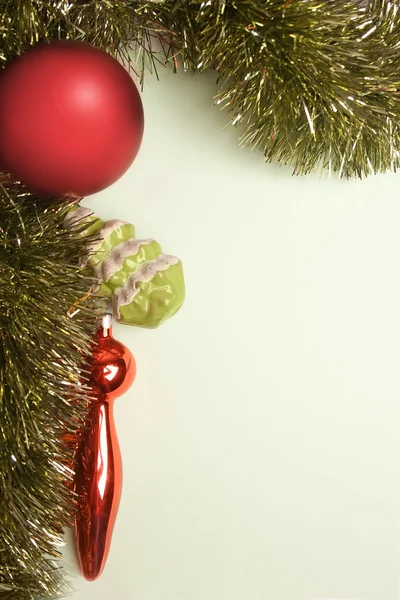 New year's leksaker med fir tree — Stockfoto