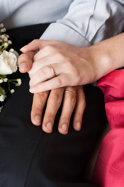 Hands with rings — Stock Photo, Image