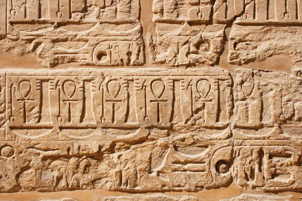 古いエジプトのヒエログリフ — ストック写真