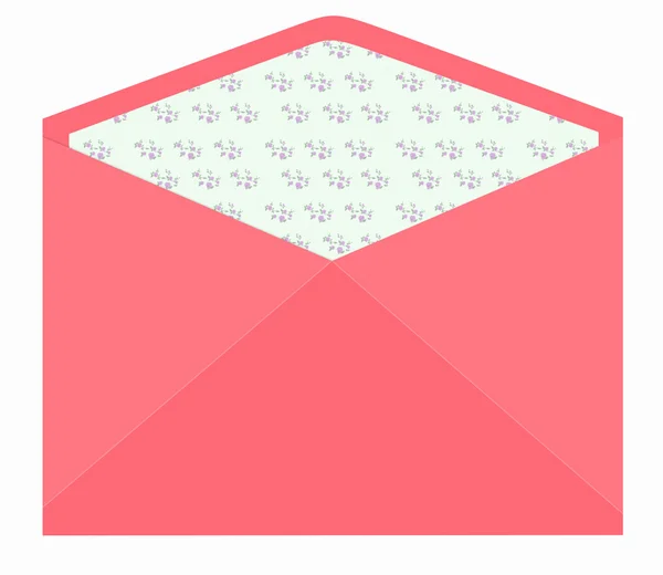 Винтажный конверт с цветочным узором внутри — стоковое фото