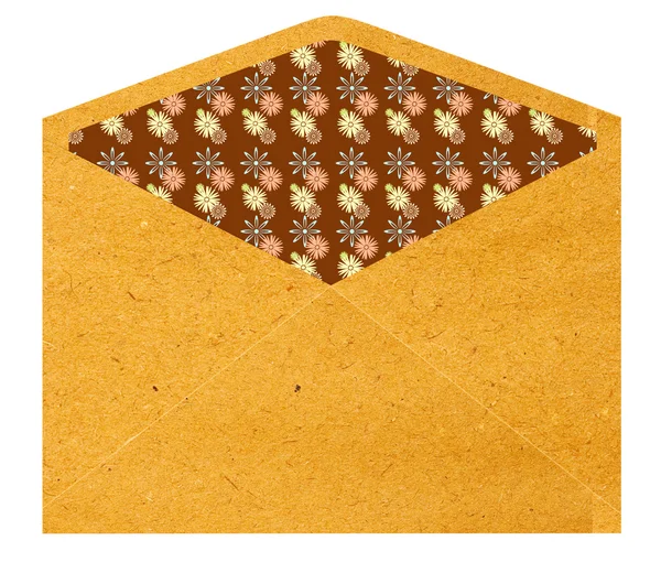 Envelope vintage grunge com padrão de flor — Fotografia de Stock
