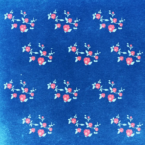 Vintage patroon met Lentebloemen — Stockfoto