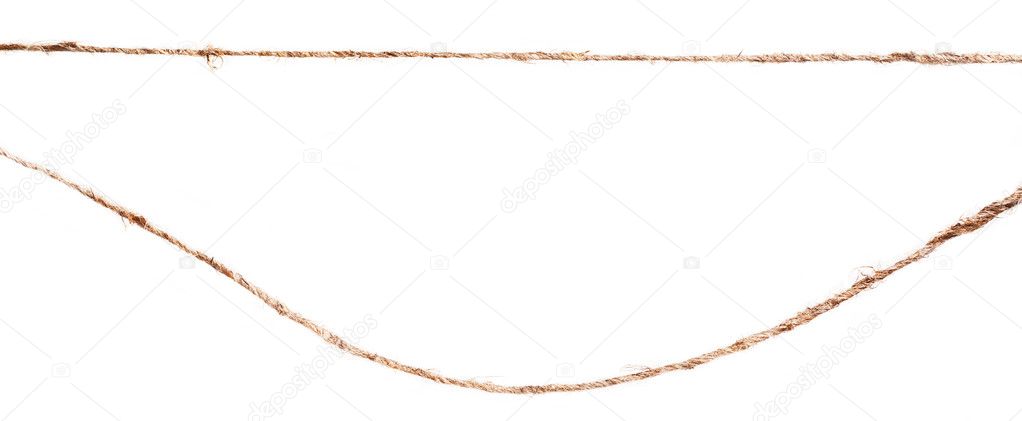 Close up of rope part isolated on white background
