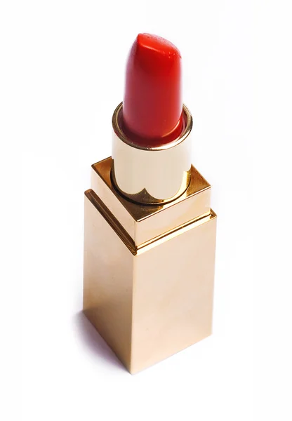 Czerwona szminka na białym tle — Zdjęcie stockowe