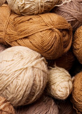 Pile of brown yarn clipart