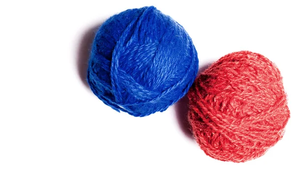 Fios de lã coloridos fendas — Fotografia de Stock