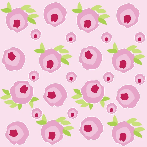 Pattern with pink roses — Stock Photo, Image