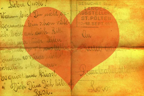 Vintage Postkarte Mit Text Und Hirsch — Stockfoto