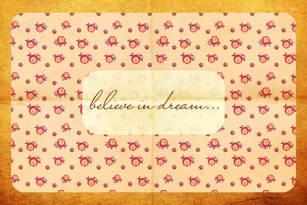 Süße Postkarte Mit Rosa Rosen Muster — Stockfoto