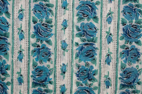 Ткань Красоты Голубыми Розами — стоковое фото