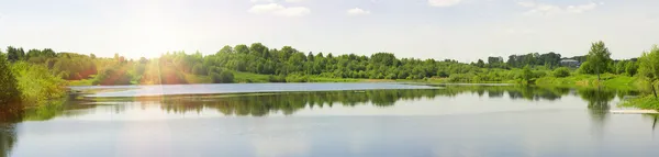 Panorama de uma paisagem de verão Imagens Royalty-Free