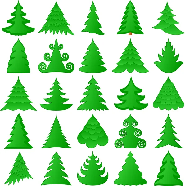 圣诞节树集合 — 图库矢量图片