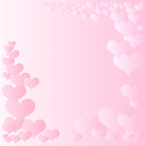 粉红色的心帧 — 图库矢量图片