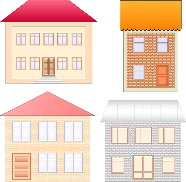 Häuser aufgestellt — Stockvektor