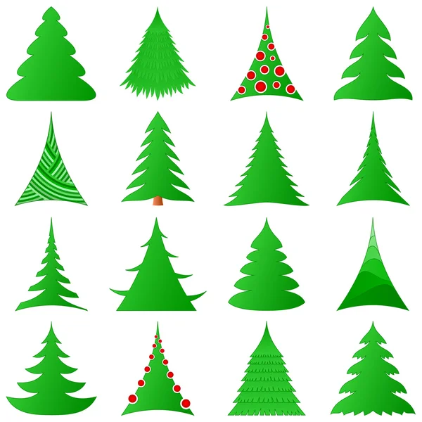 Χριστουγεννιάτικα δέντρα συλλογή — Διανυσματικό Αρχείο