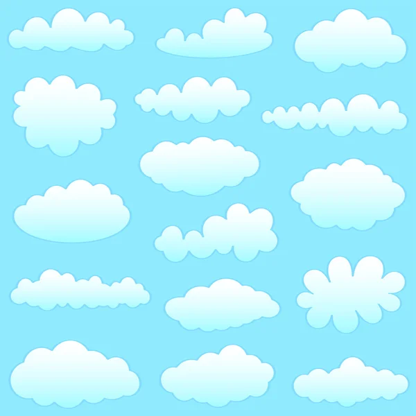Bulutlar koleksiyonu — Stok Vektör