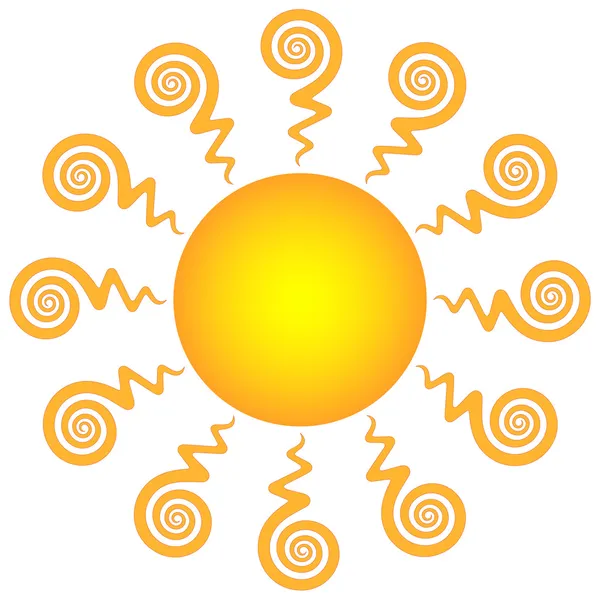 Орнаментальное солнце — стоковый вектор