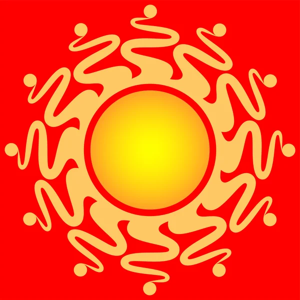 Ornamentální slunce — Stockový vektor