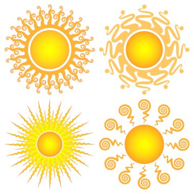 Ornamental sun set clipart