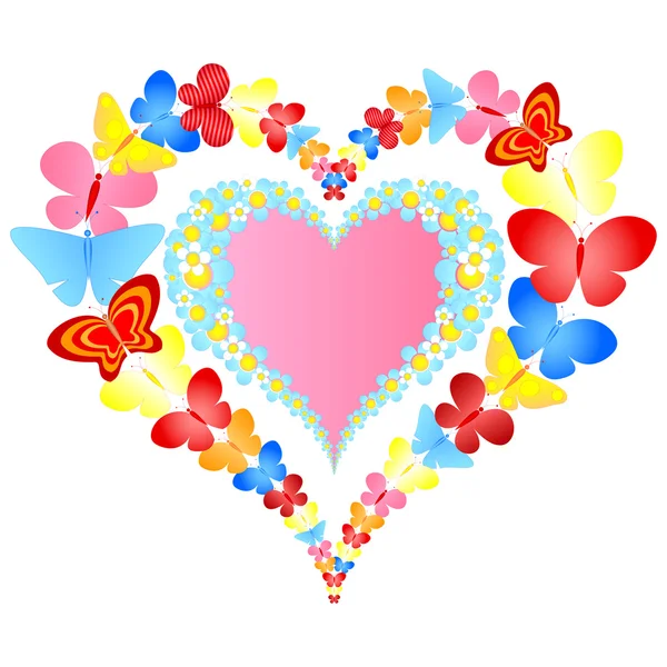 Sevgililer sembolik kalp — Stok Vektör