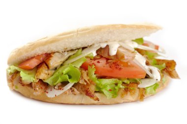 Kebab sandwich clipart