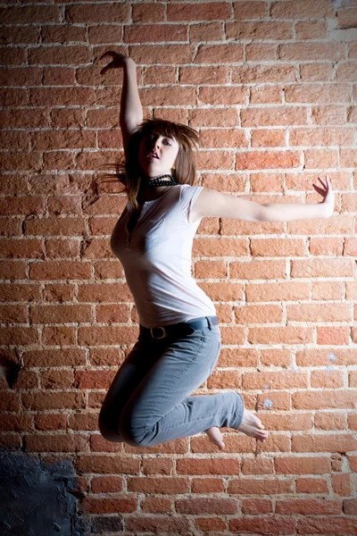 stock image Girl in a jump