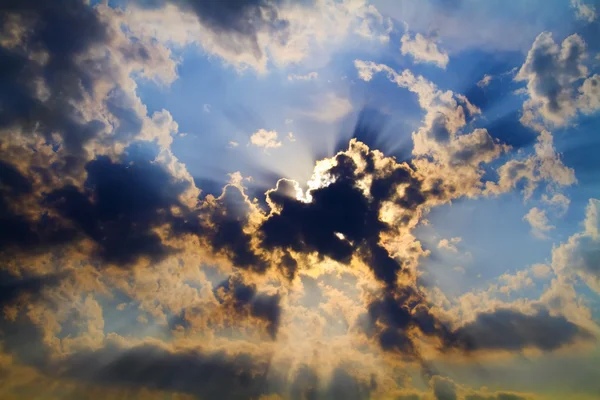 Kék ég, nap absztrakt háttér — Stock Fotó
