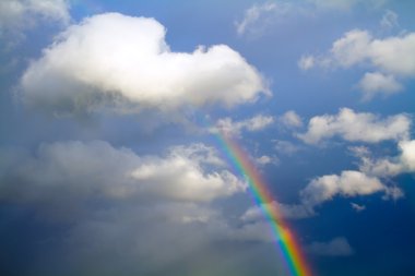 Rainbow in sky clipart