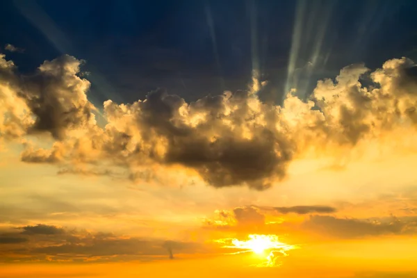 석양 하늘, 태양 — 스톡 사진