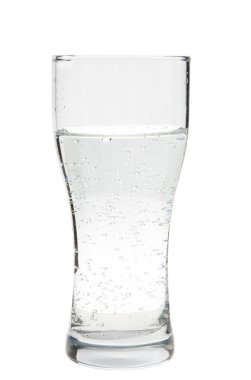 Glass of water on white clipart