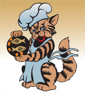 Cook cat clipart