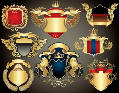 Collection of the gold heraldry clipart