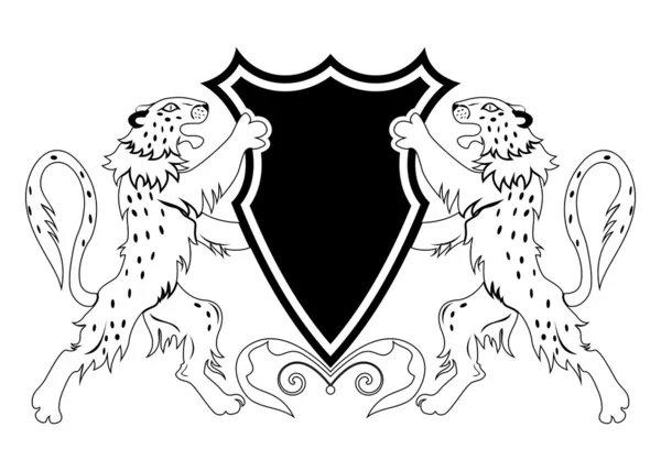 紋章学の盾 — ストックベクタ
