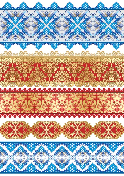 Band patterns for textiles — Stock Vector
