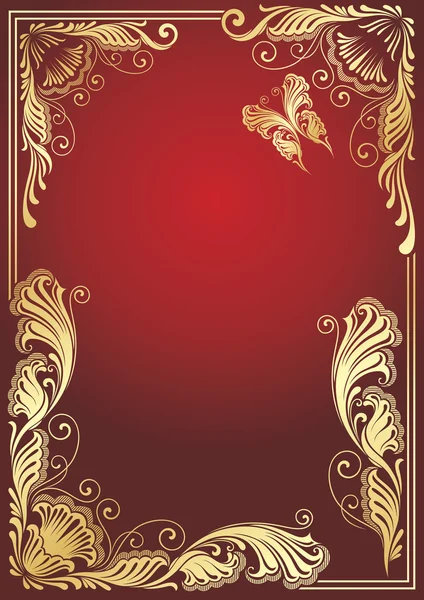 Vecteur floral doré — Image vectorielle