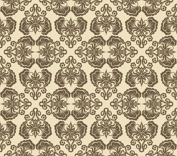Damask seamless pattern. Vector illustration. — Stock Vector
