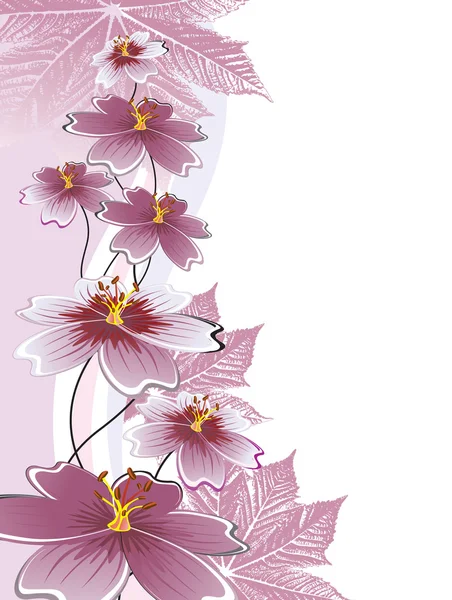 Romantische bloem achtergrond — Stockvector