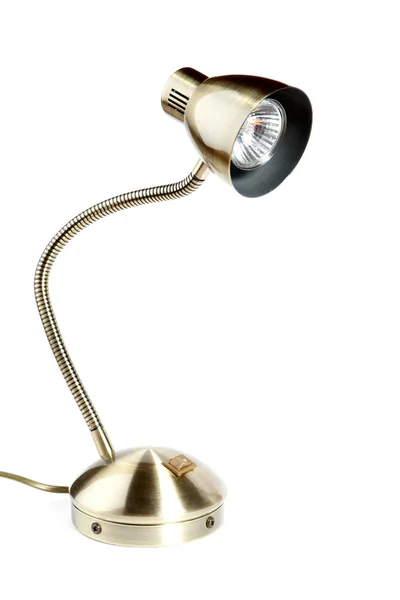 Lampe de bureau métallique, objet isolé — Photo