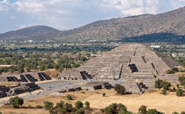 Piramit Moon. Teotihuacan, Meksika