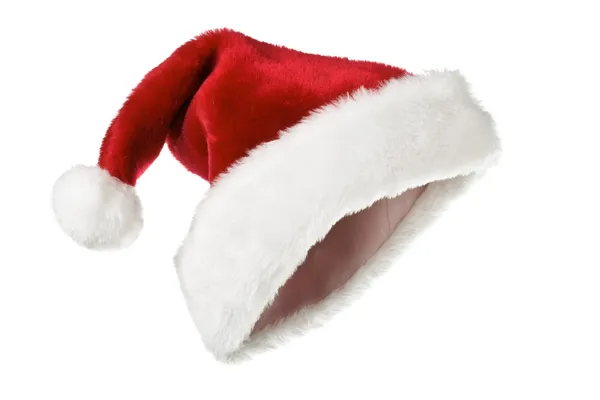Санта шляпа изолированы на белом — стоковое фото