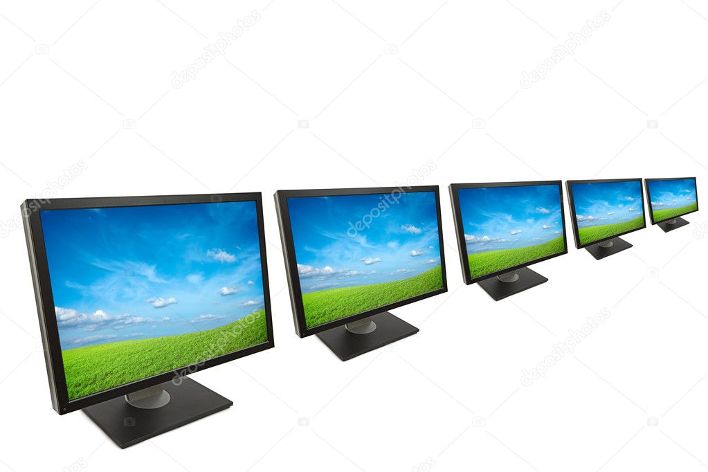 Computer monitor isolated
